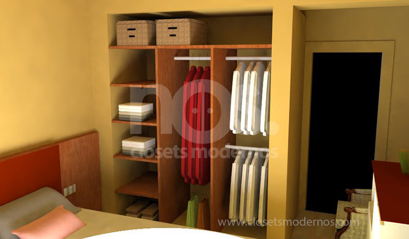 closets modernos para espacios pequeños